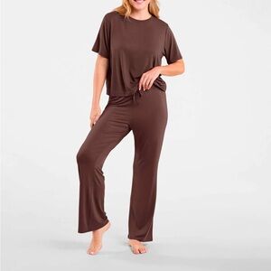 nuuds original pajama set in the color coffee - NEW